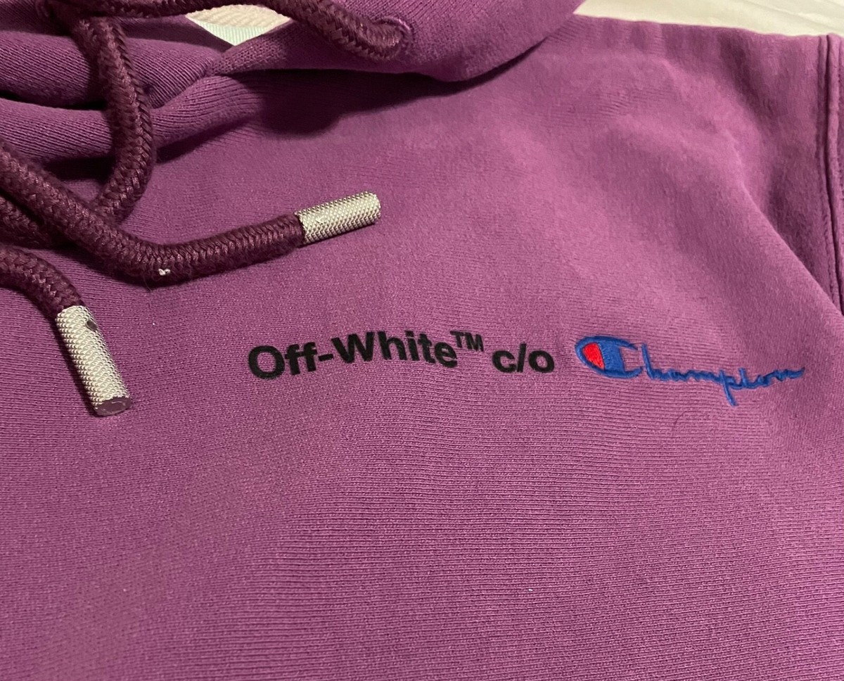 New Off-White x Champion Purple Hoodie Men's XS | eBay
