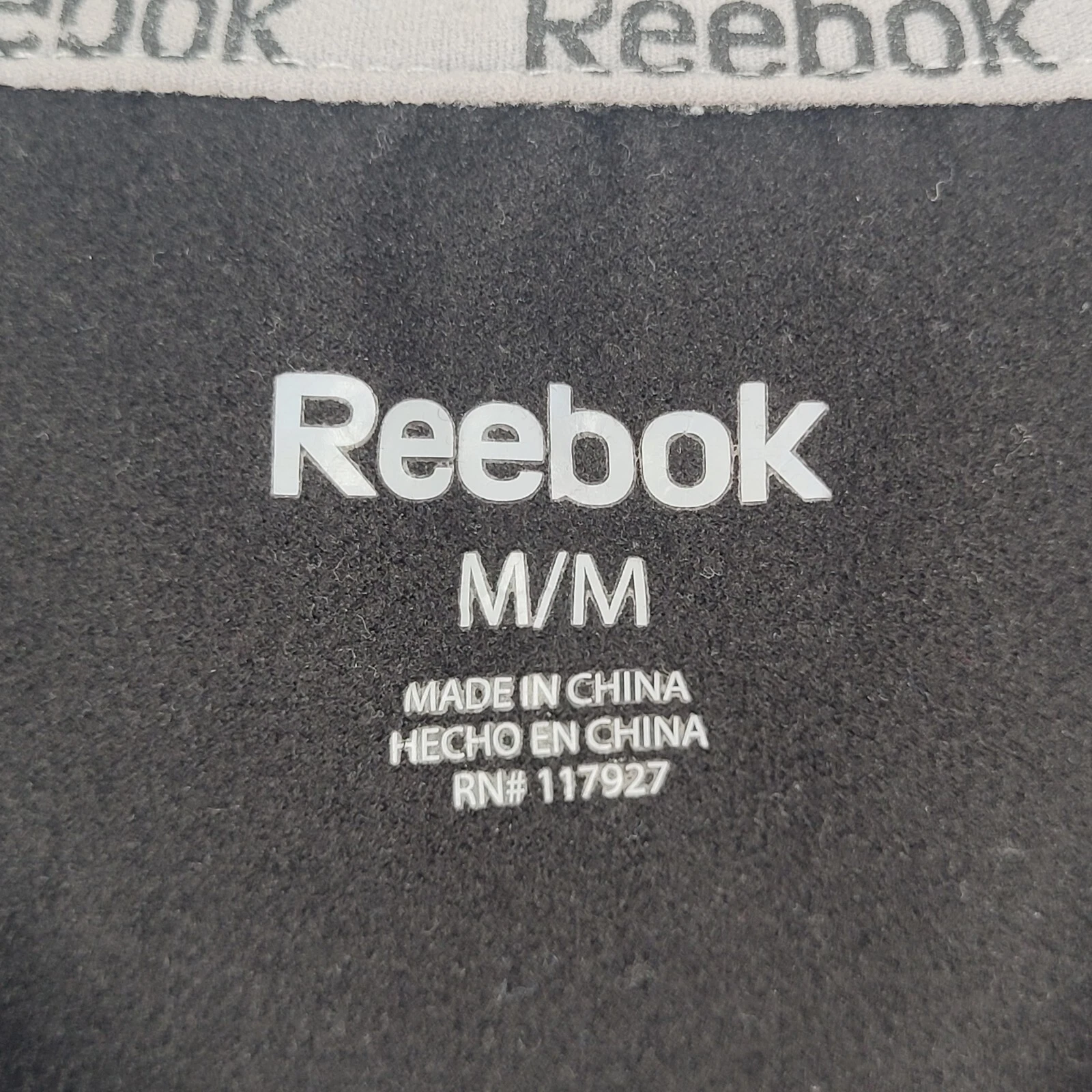 VETEMENTS Maglione donna Reebok taglia M nero bianco felpa con cappuccio a righe pull over