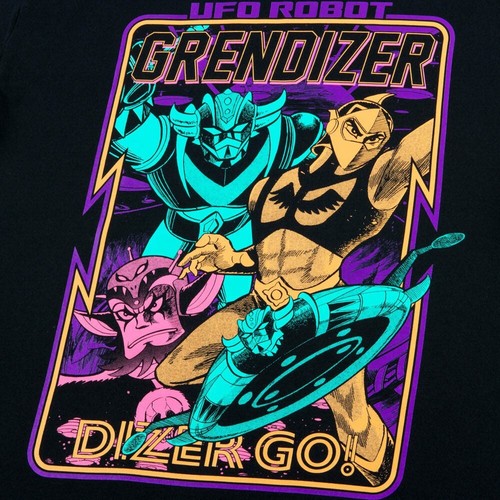 UFO Robot Grendizer T-shirt Black XL Unisex Go Nagai Japan Cosplay - Picture 2 of 3