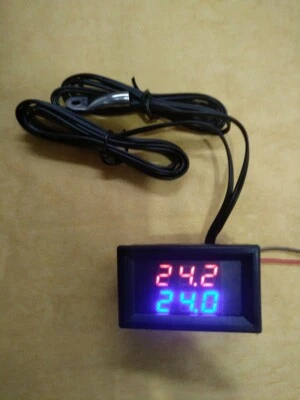 DIYMORE Dual Digital Thermometer mit 2 Fühlern - DC 4-28V - Schnellversand