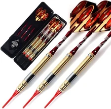 CUESOUL Soft Tip Darts 16g Plastic Tip Dart Set with Slim Dart Case-080