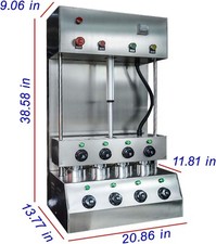 110V Commercial Stainless 4 Heads Pizza Cone Forming Making Machine with 4 Dies