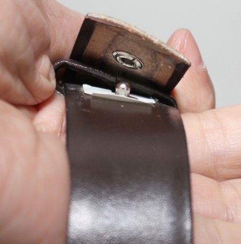 Vintage Brown Split Cowhide Leather Dress Belt - Gold Buckle - SIZE 40 - Picture 6 of 8