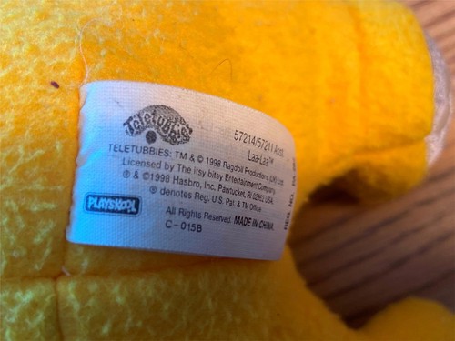 Teletubbies 1998 Red Po Eden Yellow Laa-Laa Playskool Vintage Plush Toy Doll 13" - Picture 14 of 15