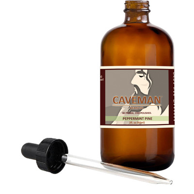 Handcrafted Peppermint Pine Premium Beard Oil Conditioner 2 Oz by CAVEMAN