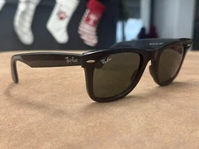 Ray-Ban RB2140 901 50-22 Wayfarer Black/Green Lenses Classic Sunglasses #C16