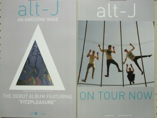 ALT-J 2012 AN AWESOME WAVE 2-seitiges Werbeplakat einwandfrei Neu aus altem Lagerbestand