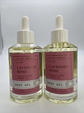 Home & Body Co Calm Abode No. 07 Lavender Rose w/ Almond Oil Body Oil 4oz  Lot 2