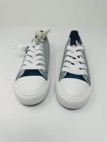 FOCO Women’s New England Glitter Low Top Canvas Sneakers Shoes Size 7 - Picture 3 of 10