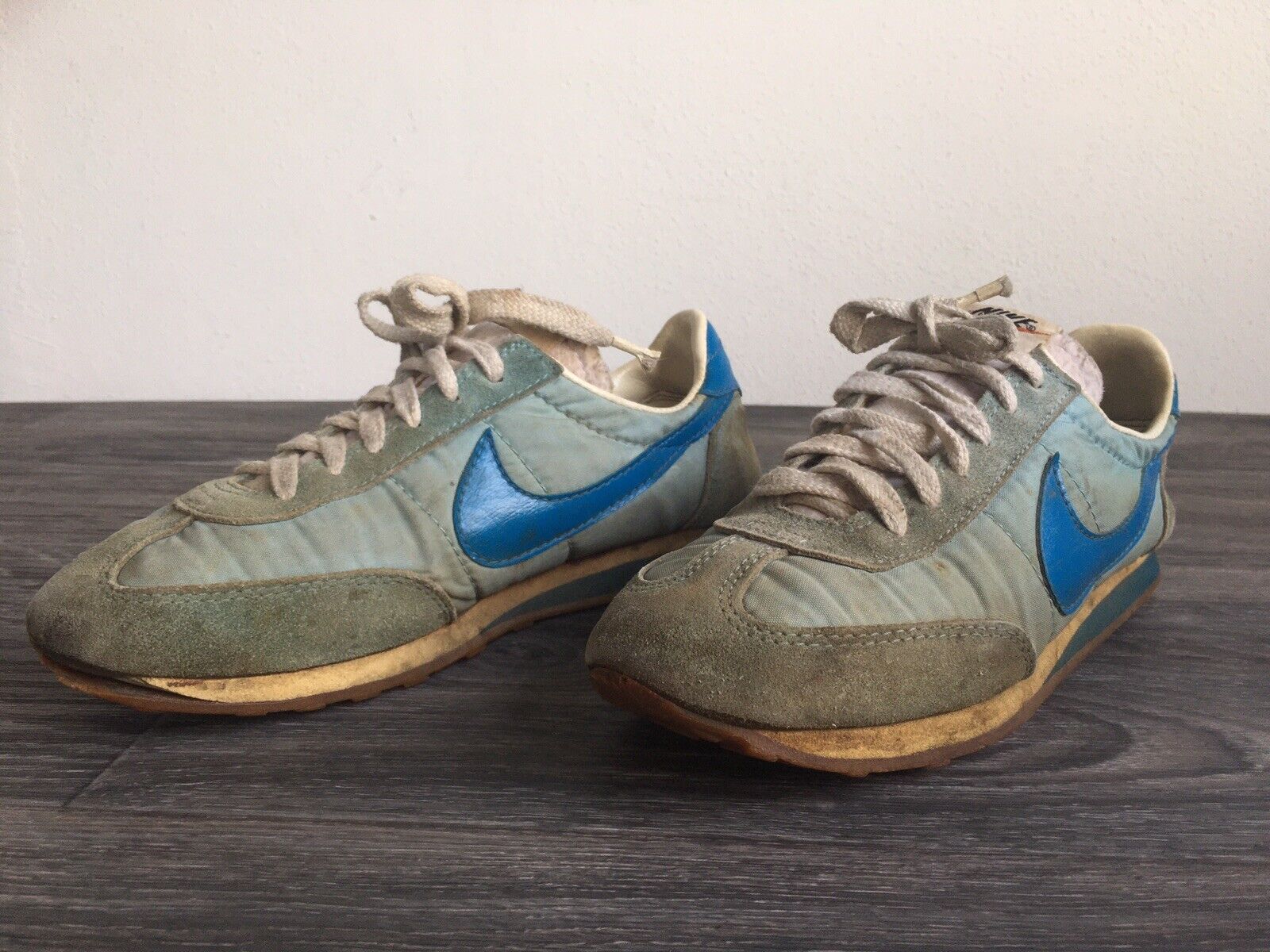 NIKE Trainers Vintage 80s Running Sneakers Blue Waffle Women Sz 8 | eBay