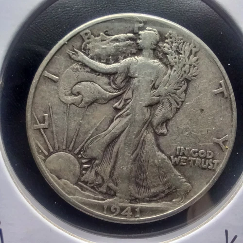 1941 P Walking Liberty Silver Half Dollar in Fine Condition. -#0086
