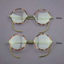 Antique Leopard WireRim Vintage Round Eyeglasses Frame Glasses Frames Spectacles