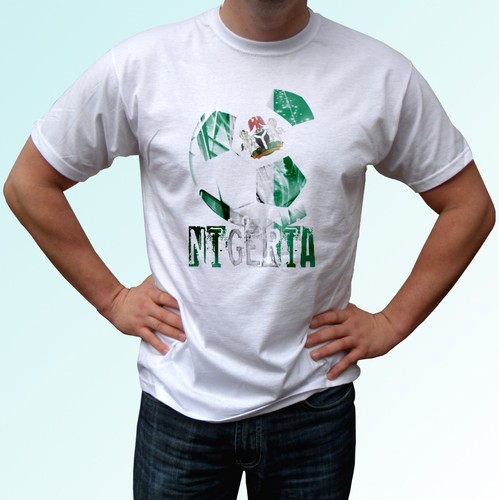 Nigeria football flag white t shirt design soccer world cup top tee all sizes - 第 2/5 張圖片