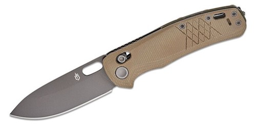 G1064582 Gerber Scout Tan 440A Black Drop Point Blade Micarta Handles Crossbar - Bild 6 von 9