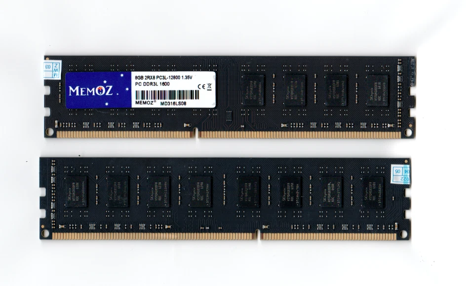 Memoz 16GB DDR3 2x 8GB Desktop RAM 1600MHz PC3L 12800U DIMM Memoz 5 Years Wnty - image 4 of 4