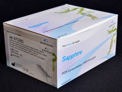 120 unidades Greiner Bio-One PCR 8 tiras rompibles de tubo 0,2 ml con tapas de cúpula 673283 - Imagen 6 de 6