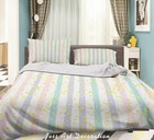 3D Strips Gold Dots Pattern Quilt Cover Set Bedding Sets Pillowcases Queen