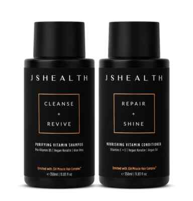 JS Health 2-Step Vitamin Hair care System Shampoo and Nourishing Vitamin Conditi