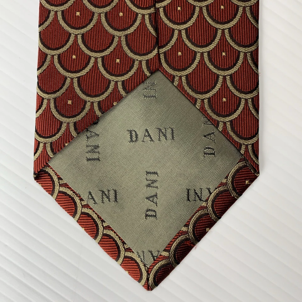 Галстук мужской шелковый DANI Moda Maschile размер 3 7/8 дюйма x 59 дюймов бордовый жаккардовый галстук папа - Изображение 3 из 4