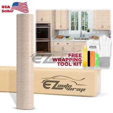 Premium Wood Grain Vinyl Wrap Sticker Car Home Kitchen Decoration Big Cut #1510