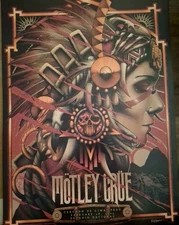 MOTLEY CRUE Tour Poster LIMA  PERU 02/18/2023 hologram on back