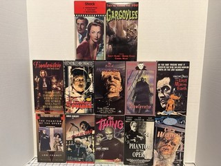 Vintage Horror VHS Lot Noseferatu The Thing Gargoyles Frankenstein Phantom