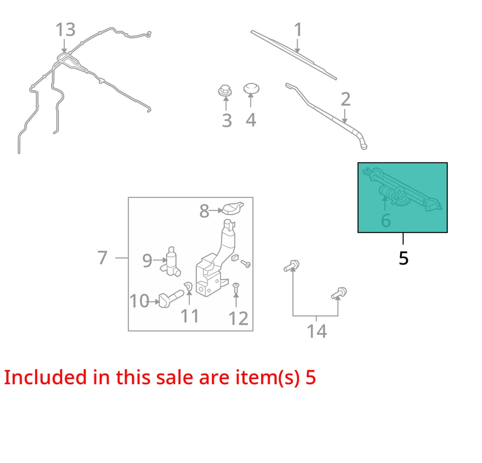 Lincoln MKX 2008 motor limpiaparabrisas delantero fabricante de equipos originales 146 k millas - LKQ424752372 Foto 4 de 4