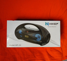 HIKEP HP-33 Portable Karaoke System Bluetooth Radio Recorder w/ Mic, Black