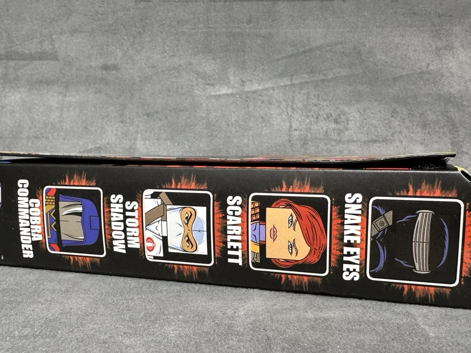 JUEGO DE CAJA GI JOE MINIMATES OJOS DE SERPIENTE ESCARLATA SOMBRA TORMENTA COBRA COMANDANTE NUEVO EN CAJA Foto 3 de 4