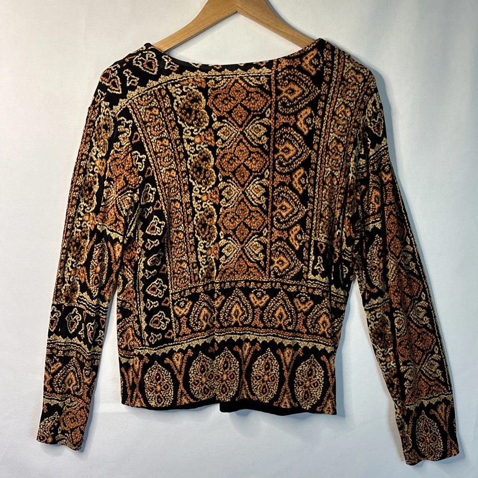 Винтажный Mirasol 2 изделия комплект черный майка и кардиган куртка женщин M сделано в США - Изображение 3 из 4