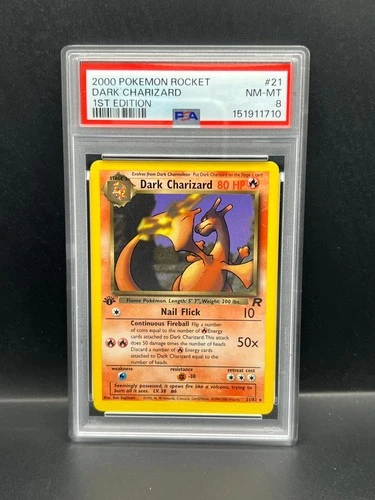 Pokemon PSA 8 NM-MT Dark Charizard 21/82 Team Rocket 1st Edition 2000 S#1710