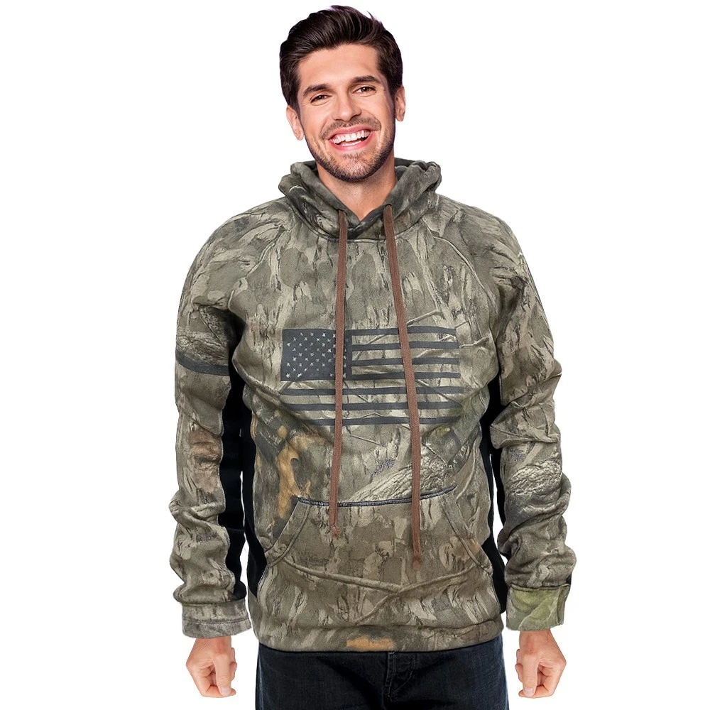 TrailCrest Men's Mossy Oak Camo Hoodie Sweatshirt Country Roots /Bottomland Camo - product detail image 2