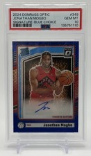 JONATHAN MOGBO 2024-25 OPTIC RATED ROOKIE CHOICE BLUE SSP AUTO /24 PSA 10 POP 1