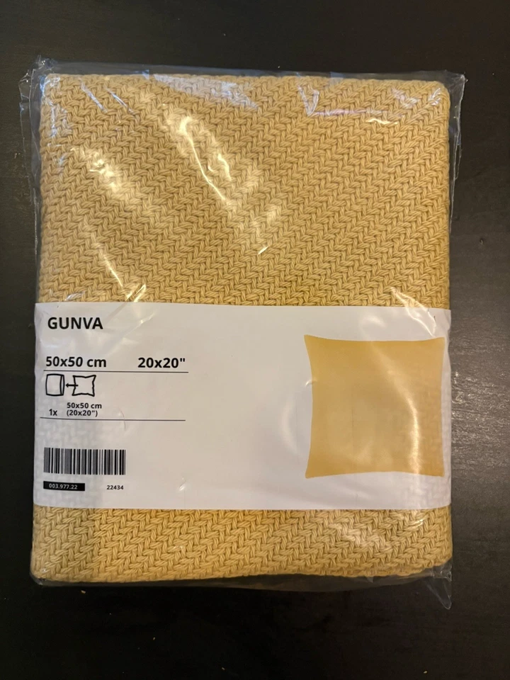 IKEA Gunva Cushion Cover 50 x 50 cm  gold  mustard  x 4 - Image 2 of 4