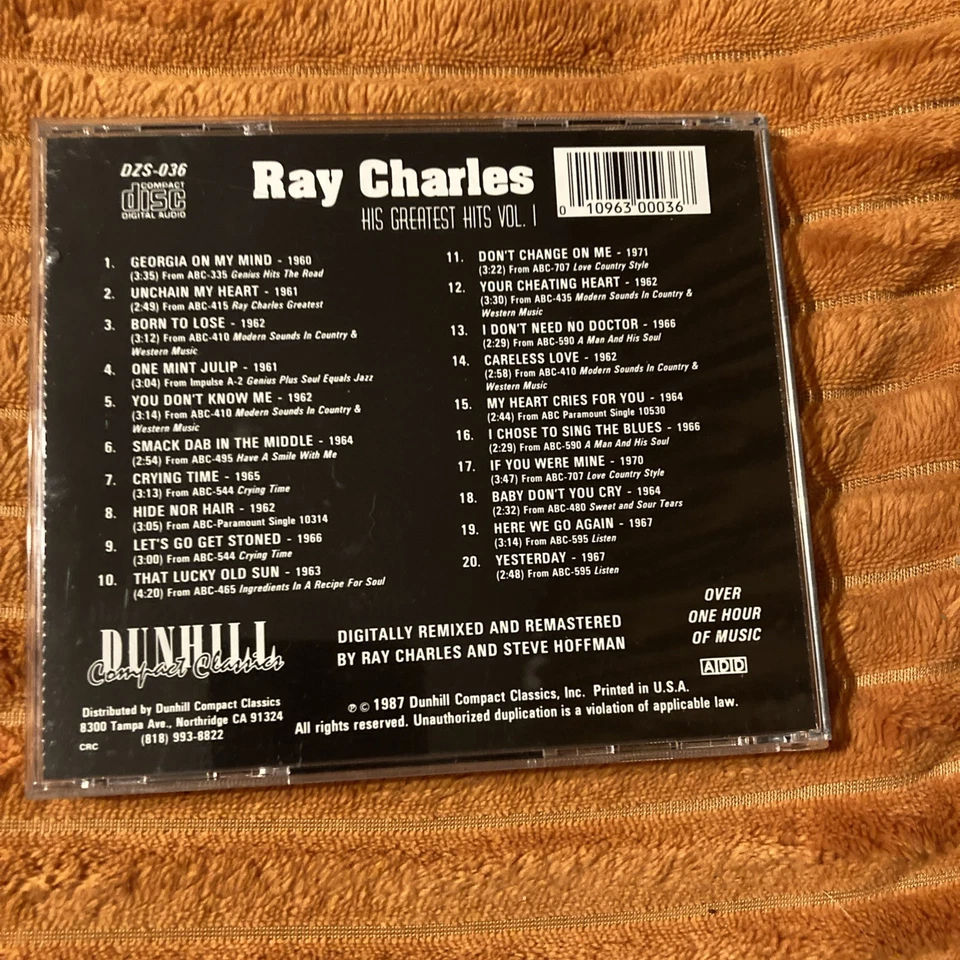 Lot Of 2 Ray Charles CD’s In Very Good Condition! No Scratches At All On CD’s! - Image 4 of 4
