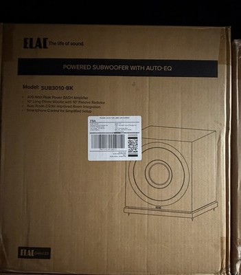 ELAC SUB3010 - 10'' 400 Watt Powered Subwoofer, Black