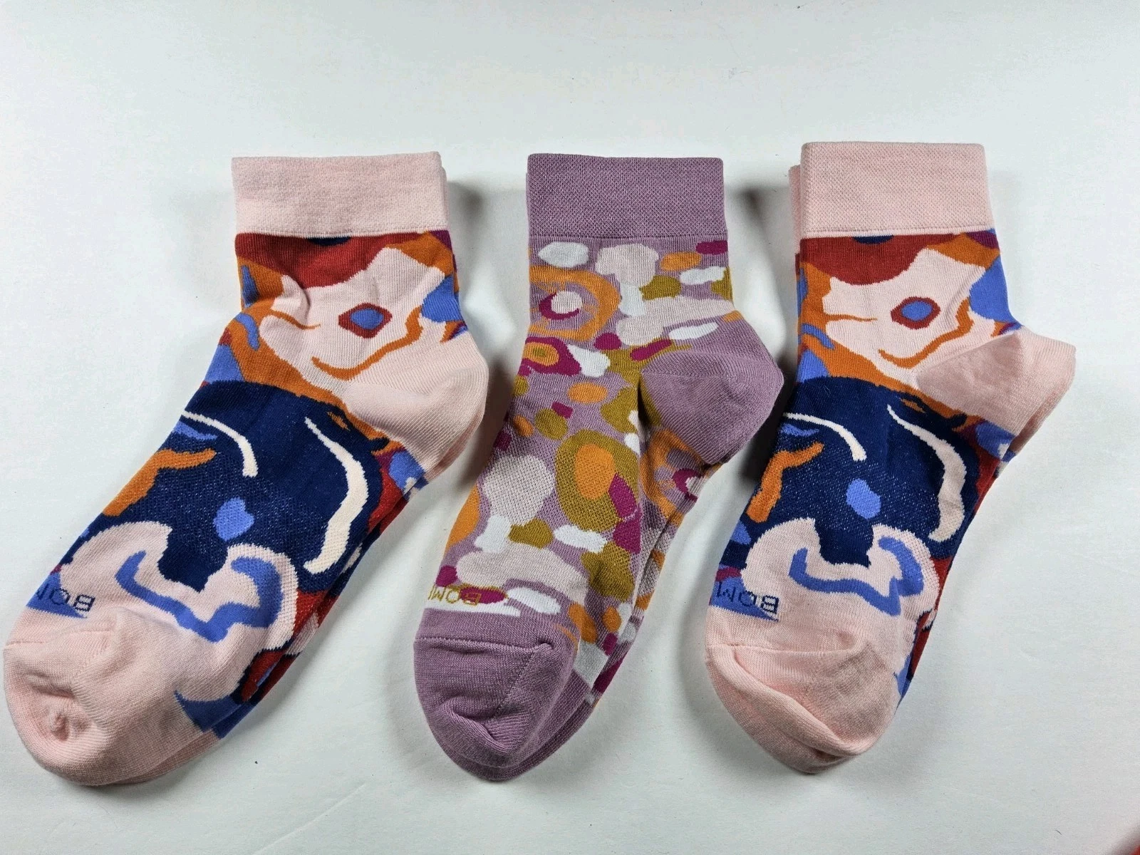 Bombas Lightweight Quarter Socks Lot Of 3 Pairs Size M