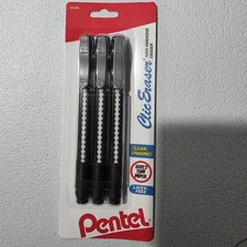 PENTEL 3x Clic Eraser GRIP ZE22 Lead Pencil Retractable Refill Eraser Latex Free