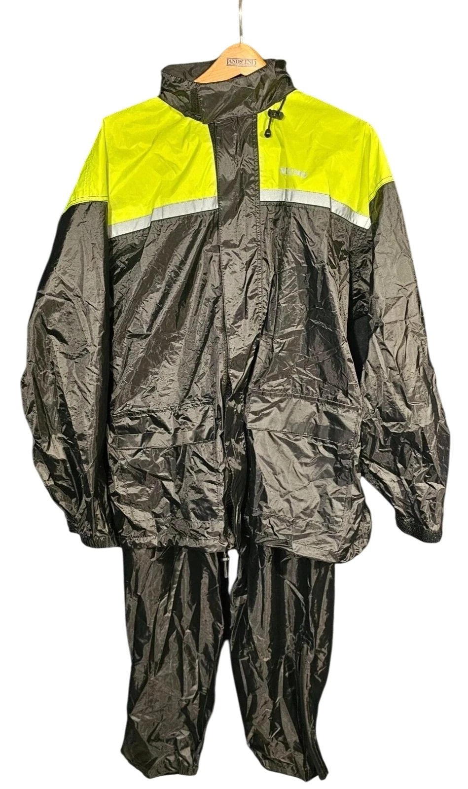 Viking Rain Suit Mens Large Black Yellow Reflective Waterproof Jacket Pants Set
Opens in a new windo
