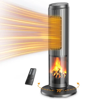 DOLASO 2000W Fernbedienung Heizlüfter mit Kaminillusion Mobile Heizung Elektroheizung