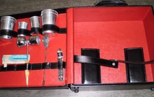 vintage travel bar set w accessories and combo lock instructions