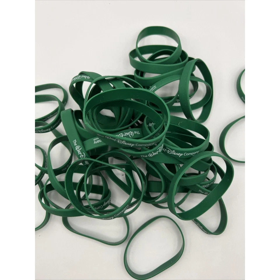 Lote de 50 Pulseras de Goma Silicona Parques Disney The Walt Disney World Verde Foto 3 de 4
