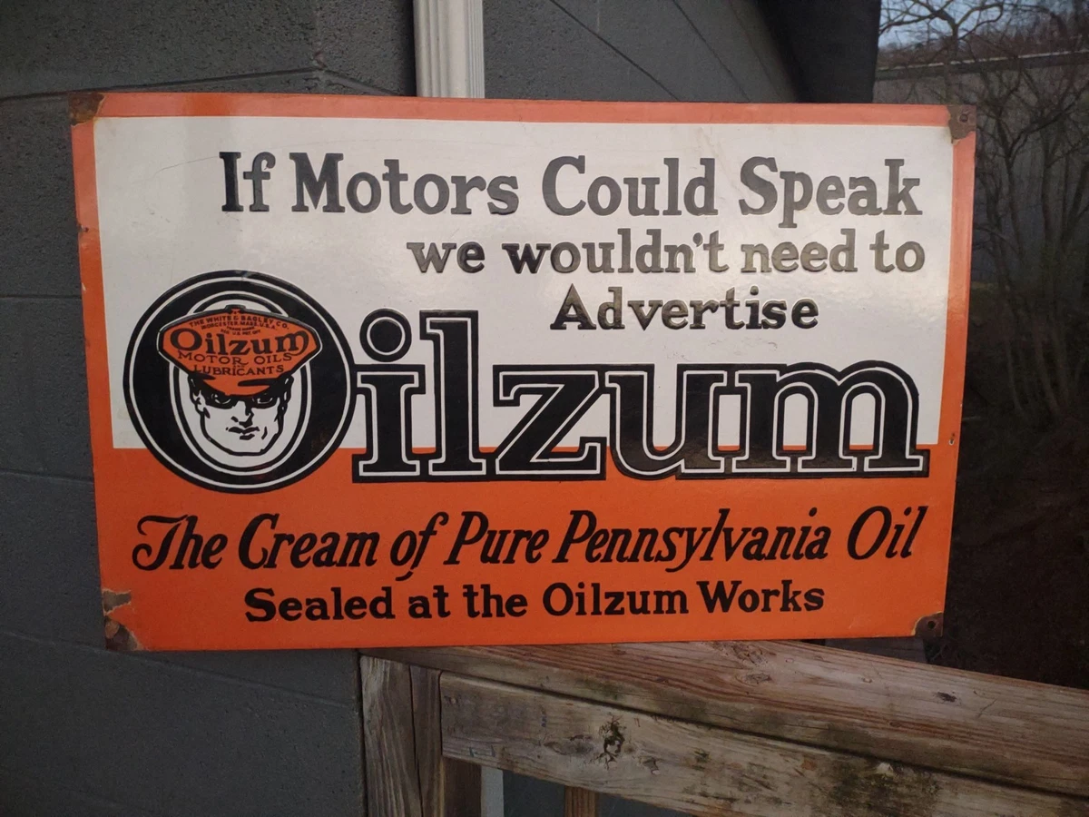Oilzum In Collectible Gas & Oil Advertising Signs for sale | eBay