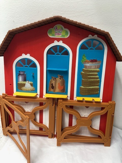 Barbie Sweet Orchard Barn Farm Animals Barn Playset with Doll ...
