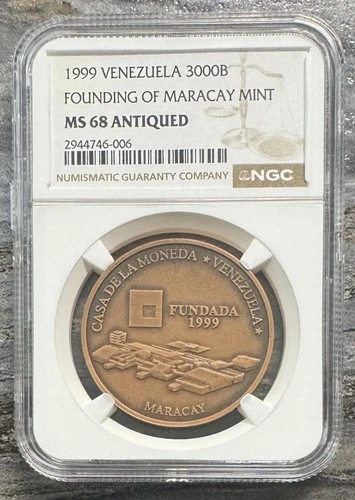 VENEZUELA, 3000 Bolívares,1999, NGC MS69. **CASA DE LA MONEDA DE VENEZUELA**