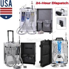 Portable Dental Mobile Delivery Unit System With Suction Air Compressor 4Hole
