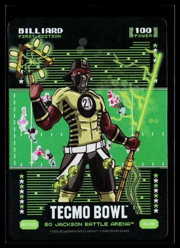 Bo Jackson Battle Arena Tecmo Bowl #100 Billiard Dalton Hillard Glow Battlefoil