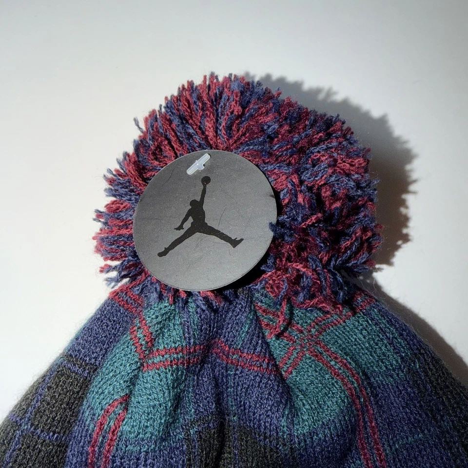 Nike Air Jordan Youth Plaid Beanie Chicago Bulls Michael Jordan - New - Image 3 of 4