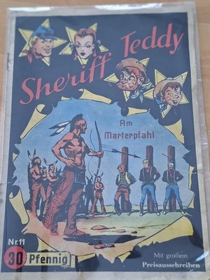 Sheriff Teddy Nr. 11 -  ORIGINAL 1954 Lehning Verlag Comic Dachbodenfund  - Bild 1 von 4