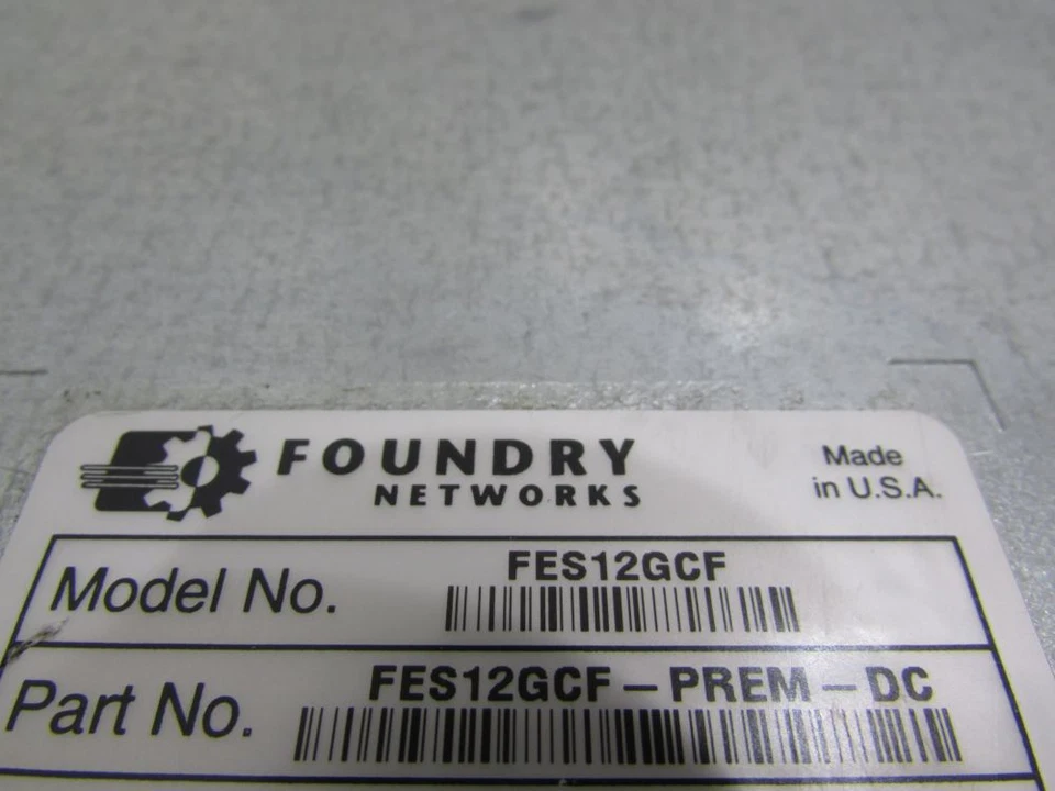 Foundry FES12GCF-PREM-DC FastIron Edge 12GCF with Full L3 SW w/ 1- RPS5DC Switch - Image 3 of 3